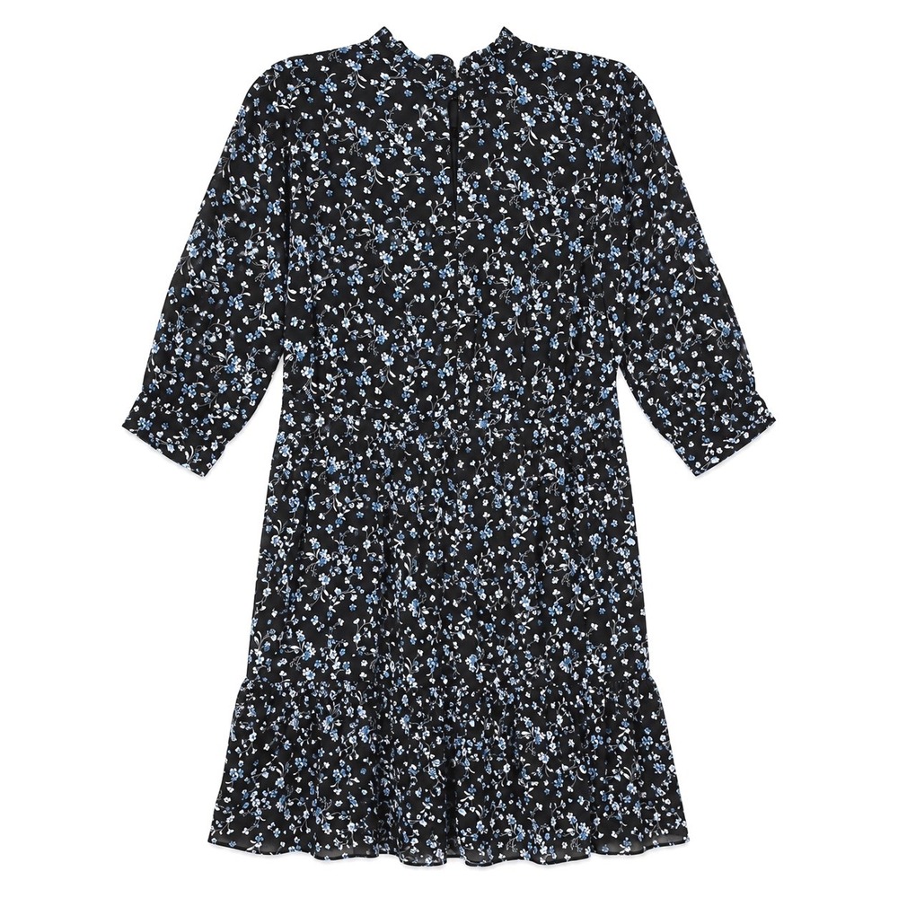 Ever New Melbourne Blue Floral Tiered Midi Dress Romantic Size 8